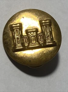 WWII WW2 Era US Army Engineer Corps Collar Disc Military Screw Back Insignia Pin - Picture 1 of 8