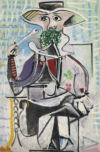 PABLO PICASSO Poster or Canvas Print "Homme à la pipe" - Picture 1 of 1