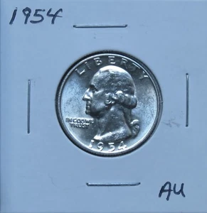 1954 AU  4A19QRCS Washington Quarter - Picture 1 of 4