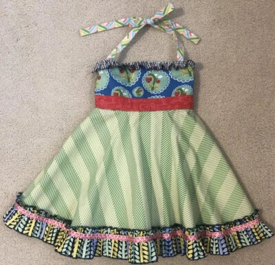 MATILDA JANE Talla 4 Niñas Maravilloso Desfile Limeade Ellie Roundabout Vestido de Verano Foto 1 de 4