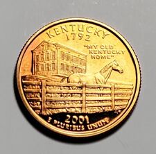 TONED 2001 S KENTUCKY STATE QUARTER CLAD PROOF UNC #C2011