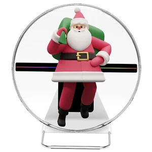 3D 256 LED Hologram Fan Holographic Projector Advertising With Transparent Cover - Picture 1 of 16