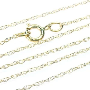 14k Yellow Gold 18 Inch Rope Chain Necklace - Picture 1 of 2