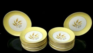 Vecchio Servizio Vintage Secolo Semi Vitreo Autunno Oro Cina Piatti Set 20 PEZZI - Foto 1 di 10