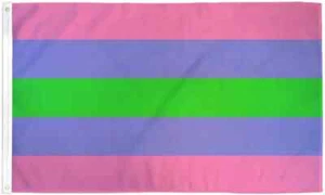 Trigender 3x5ft Poly Flag LGBTQ+ Trigender Multi Gender Triple Gender Pride Flag - Picture 1 of 3