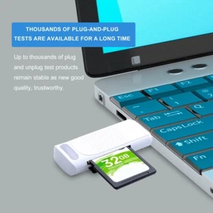 USB 3.0 Card Reader Plugs and Play with Double Slot for Efficient Data Transfer - Zdjęcie 1 z 9