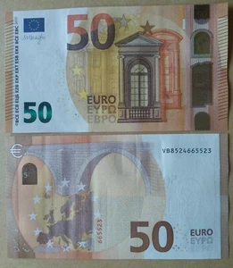 ESCASO BILLETE DE 50 EUROS ESPAÑA DRAGHI SERIE VB-V017A1, EN PLANCHA/UNC - Imagen 1 de 1