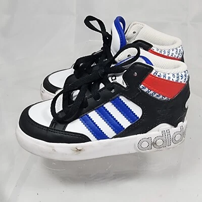 Adidas Originals Hard Court High Toddlers 9 K Red White Blue Sneakers fv5480 - Image 1 of 4
