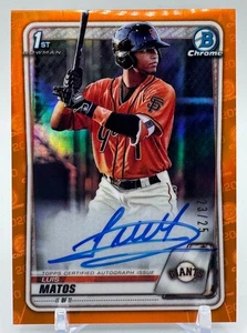 Luis Matos 1st Bowman Auto /25 True Orange - Picture 1 of 2