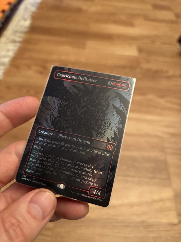 Phyrexia - Capricious Hellraiser - Dragon, Englisch, Oil Slick Raised Foil - Bild 1 von 1
