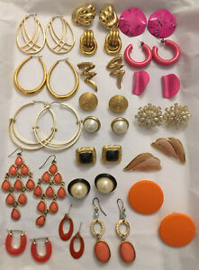200 Pr Mixed Earring Lot Different Styles Colors & Materials