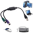 1Pc USB male to dual PS2 female cable adapter converter use for keyboard mous SZ
