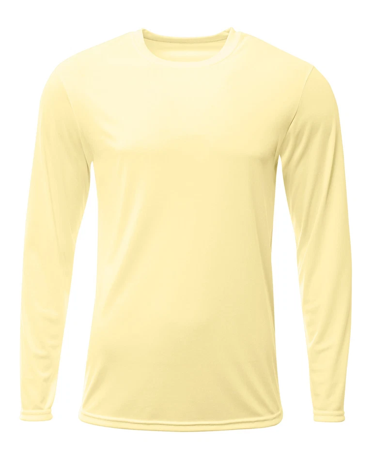 A4 N3425 Mens Polyester Long Sleeve Moisture Wicking Tee Dri-Fit Sprint T-Shirt - Image 1 of 1
