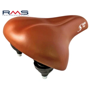 SELLA SELLINO BICI BICICLETTA MTB CON MOLLE ANATOMICA COMODA MARRONE - Foto 1 di 2