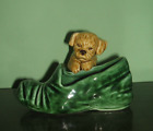 Sylvac 2051 Terrier Puppy Dog On A Shoe Vintage
