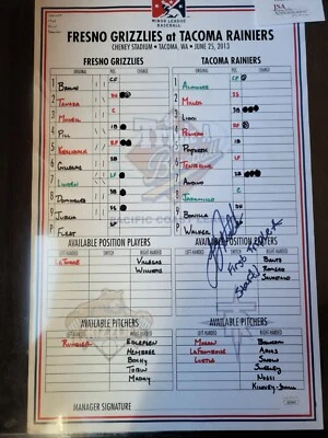 Tarjeta de puntuación oficial autografiada firmada por TAIJUAN WALKER Must See - JSA Foto 1 de 4