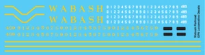HO Scale - Wabash Blue GP7 Locomotive Decals - Picture 1 of 2