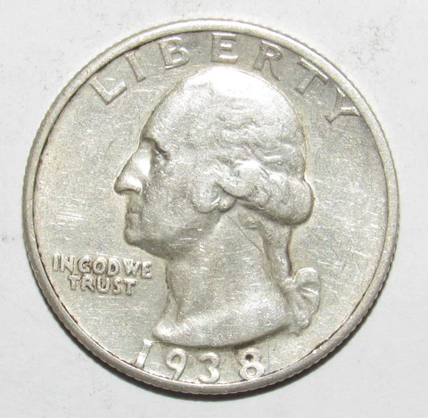 1938 S Washington Quarter XF (Q28) Cover