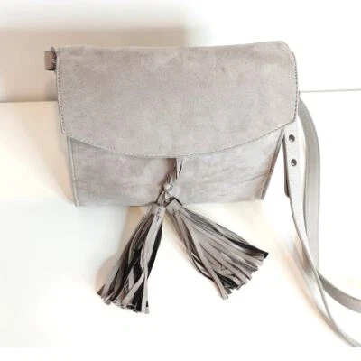 Cartera Bandolera Express Gris (Imitación) Gamuza Borla Foto 1 de 4