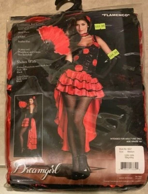 Sexy Vestido Disfraz Dreamgirl Rojo Flamco NUEVO Mediano Adulto Foto 1 de 2
