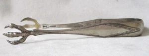 Antique Sterling Silver Sugar Tongs Clawed Pat. 1895 Howard Sterling - Picture 1 of 4