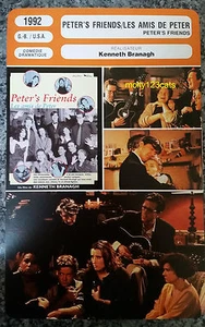 UK Comedy Peter's Friends Stephen Fry Hugh Laurie French Film Trade Card - Picture 1 of 1