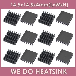 14.5x14.5x4mm With or Without Tape Black Anodized CPU Heatsink Radiator Cooler - Afbeelding 1 van 9