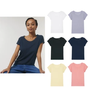 Stanley/Stella Women's Stella Rounders slub rolled sleeve slub t - Picture 1 of 21