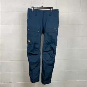 NWT Fjallraven Men's Keb Trousers Long G-1000 Hiking Pants EU50/US33-34 Blue - Picture 1 of 11