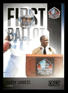 2022 Score #FB-BS Barry Sanders First Ballot Detroit Lions - Picture 1 of 2