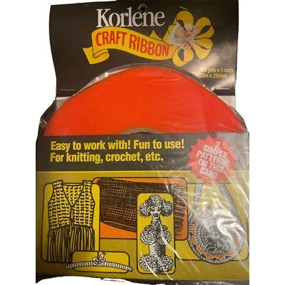 Korlene Craft Ribbon O/Pink 100 Yards x 1 inch New For Knit, Crochet, Thread  - Image 1 of 3