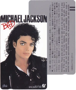 Michael Jackson Carte Telephone Phonecard Phone Card BAD JAPAN PROMO 1987 - Imagen 1 de 1