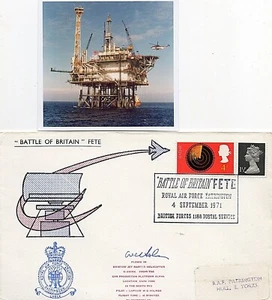 VUELO - CAPITÁN W G HOLMES - cubierta de sello firmada personalmente + imagen - Imagen 1 de 1