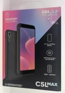 BLU C5L Max - 32 GB - Black (Unlocked) New! - Picture 1 of 2