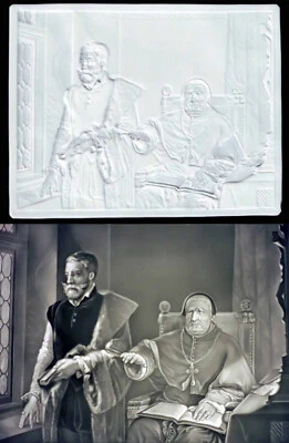 L'EVEQUE - LITHOPHANIE P.P.M. 433 vers 1850 / magic lantern - Photo 1/3