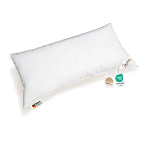 Kopfkissen Kissen 660g neue Daunen + Federn Klasse 1 Daunenpass Zertifikat 40x80 - Bild 1 von 7
