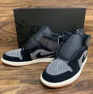 Nike Air Jordan 1 Mid SE "Black/Sail/Gum Medium Brown"HJ4363-001 Size US11 UK10 - Picture 1 of 8