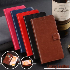 Housse de téléphone portefeuille rabattable en cuir pour Samsung Galaxy J2 Core J4 A7 A8 A9 2018  - Photo 1 sur 18