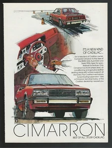 1982 CADILLAC CIMARRON advertisement, small Caddy Cimarron print ad - Bild 1 von 3