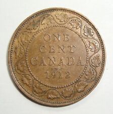 1912 CANADA ONE 1 CENT GEORGE V LARGE PENNY COIN