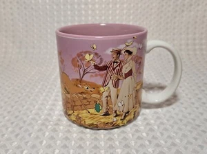 Vintage 1990s Walt Disney Store Mary Poppins Coffee Mug Cup Pink Inside Japan - Picture 1 of 9