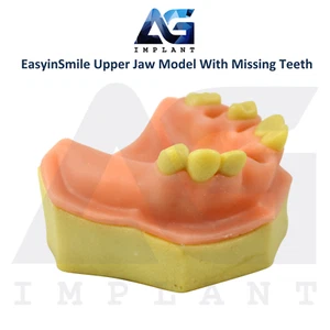 Modelo de mandíbula superior dental con dientes faltantes goma silicona entrenamiento dentista - Imagen 1 de 4