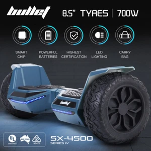 BULLET SX-4500 Hoverboard Scooter 8.5" Wheels 700W Superior Self Balancing Blue - Picture 1 of 12