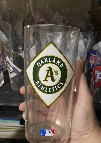 Vintage 1994 Oakland Athletics Texaco Souvenir Drinking Glass MLB Cover