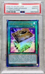 Yugioh Card Shining Sarcophagus Ultimate Rare PSA 10 Gem Mint, LEDE-AE051 2024 - Picture 1 of 4