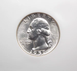 1957 "P" Washington SILVER Quarter 25c NGC MS64 #005 BU Uncirculated ECC&C, Inc - Picture 1 of 5