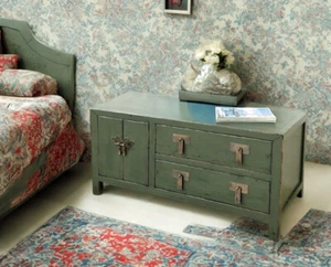 Asiatische Möbel Kommode Sideboard Schrank China Kolonial Vintage Shabby Orient - Bild 1 von 42