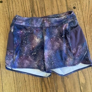Athleta Girl Record Breaker 3" Short, Size XL/14 Purple Multicolor Cosmos Lined - Picture 1 of 3