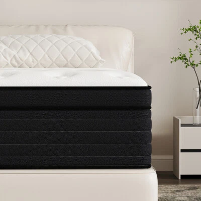 CHEVNI 14" 12" 10" Twin Full Queen King Mattress in a Box Hybrid Spring Gel Memory Foam