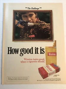 Vintage 11x8 Print Ad Winston Cigarette 1973 How Good It Is Archer Bow & Arrow - Bild 1 von 1